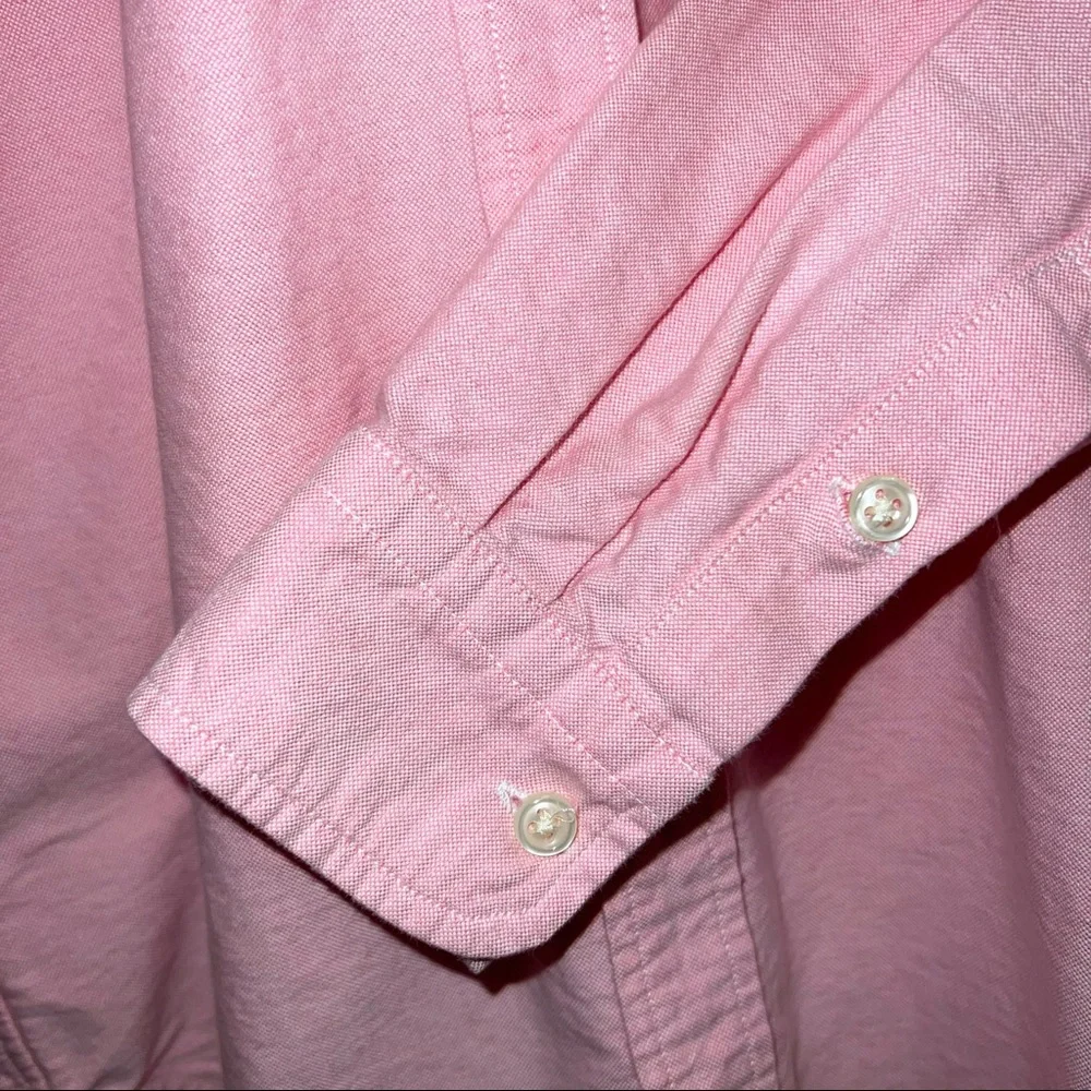 Ralph Lauren Boys Button Down Pink Oxford Long Sleeve Shirt